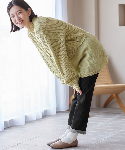 Viola e Viola(ヴィオラエヴィオラ)の「楽ちんゆったり裏起毛デニムレギンスパンツ(デニムパンツ・レディース・ネイビー/ブラック/ダークインディゴブルー/ワンウォッシュ/ダークブラック/キナリ・3L/5L/4L/L/LL/M)」の14枚目の写真