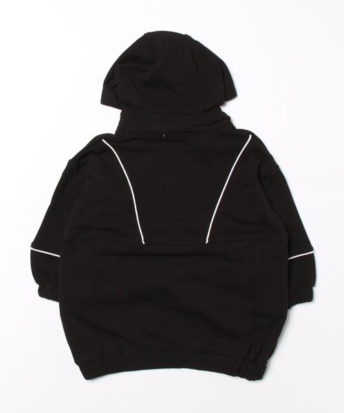 X-girl Stages(エックスガールステージス)の「アノラックパイピングワンピース(ワンピース・キッズ・グリーン/ブラック/トップグレー・130cm/120cm/140cm/100cm/90cm/110cm)」の4枚目の写真