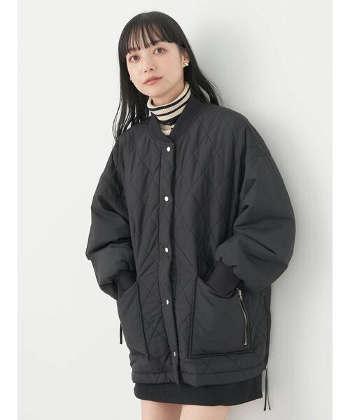 earth music&ecology（アースミュージックアンドエコロジー）の「キルティングMA-1（MA-1・レディース・グレイッシュベージュ/ブラック/その他8・FREE）」の18枚目の写真
