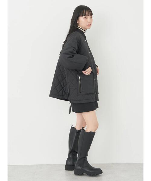 earth music&ecology（アースミュージックアンドエコロジー）の「キルティングMA-1（MA-1・レディース・グレイッシュベージュ/ブラック/その他8・FREE）」の20枚目の写真