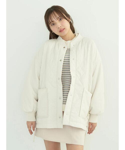 earth music&ecology（アースミュージックアンドエコロジー）の「キルティングMA-1（MA-1・レディース・グレイッシュベージュ/ブラック/その他8・FREE）」の22枚目の写真