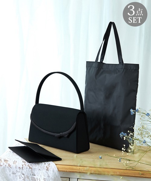 Callarus（カラルス）の「フォーマルバッグ３点セット（ハンドバッグ・レディース・ブラック・FREE）」の2枚目の写真