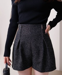 ダブルZIPフレアショートパンツ