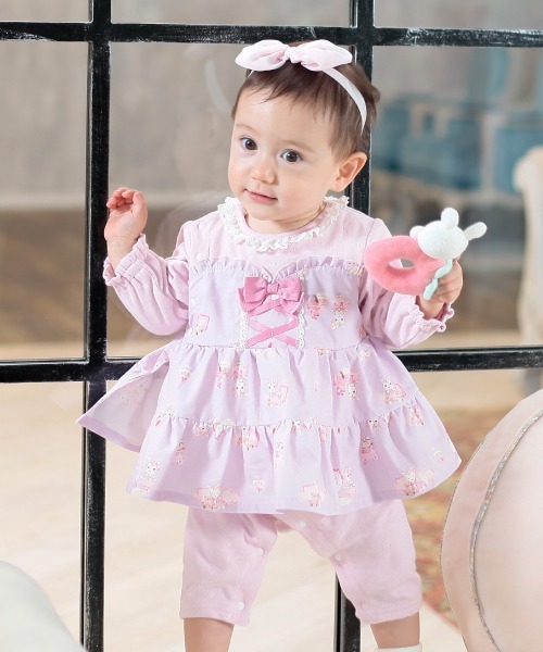 coeur a coeur チュニック風カバーオール（ロンパース）｜coeur