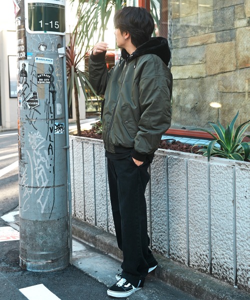 JACKROSE（ジャックローズ）の「JE-ファー＆ナイロン・リバーシブルMA-1（MA-1・メンズ・ブラック/カーキ・L/M）」の22枚目の写真