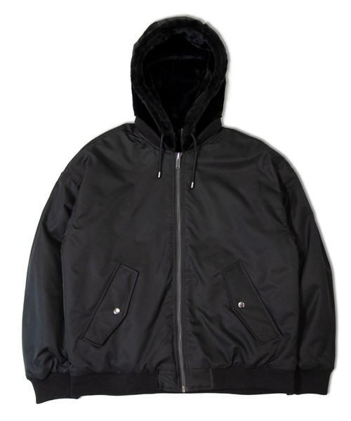 JACKROSE（ジャックローズ）の「JE-ファー＆ナイロン・リバーシブルMA-1（MA-1・メンズ・ブラック/カーキ・L/M）」の18枚目の写真