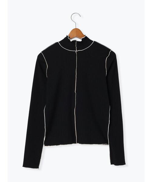 Lugnoncure（ルノンキュール）の「メローリブトップス（Tシャツ/カットソー・レディース・オフホワイト/ホワイト/ブラック・F）」の10枚目の写真