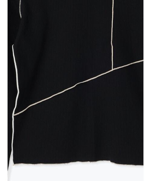 Lugnoncure（ルノンキュール）の「メローリブトップス（Tシャツ/カットソー・レディース・オフホワイト/ホワイト/ブラック・F）」の13枚目の写真