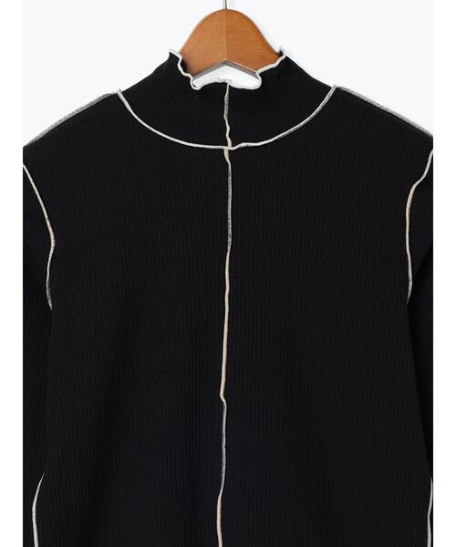 Lugnoncure（ルノンキュール）の「メローリブトップス（Tシャツ/カットソー・レディース・オフホワイト/ホワイト/ブラック・F）」の14枚目の写真