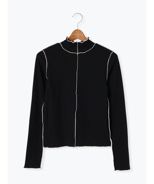 Lugnoncure（ルノンキュール）の「メローリブトップス（Tシャツ/カットソー・レディース・オフホワイト/ホワイト/ブラック・F）」の16枚目の写真