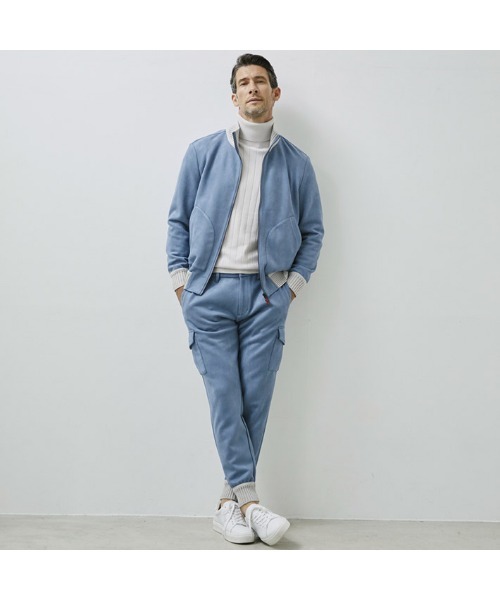 ジャケット メンズ ヌバック調 ジャージジャケット ストレッチ セットアップ 別売り 秋冬 630203 G-stage ジーステージ g-stage（ジーステージ）の「g-stage 秋冬 ジーステージ ヌバック調