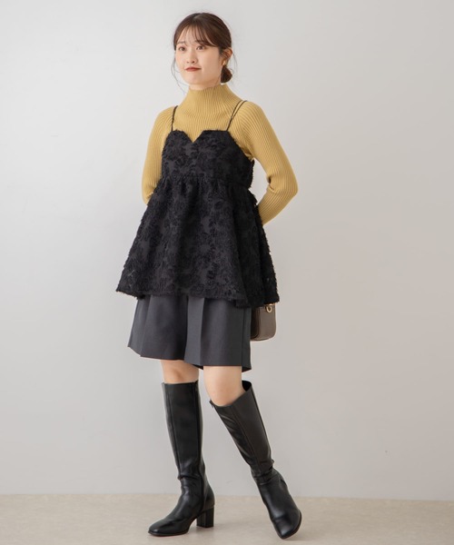 美品☆2024SSドゥロワー フラワージャガードキャミソール