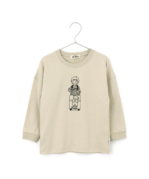 MAKE YOUR DAY（メイクユアデイ）の「おでかけファミリー長袖Tシャツ■80～140cm（Tシャツ/カットソー・キッズ・ベージュ/ブラック/オフホワイト・140/110/90/100/80/130/120）」の3枚目の写真