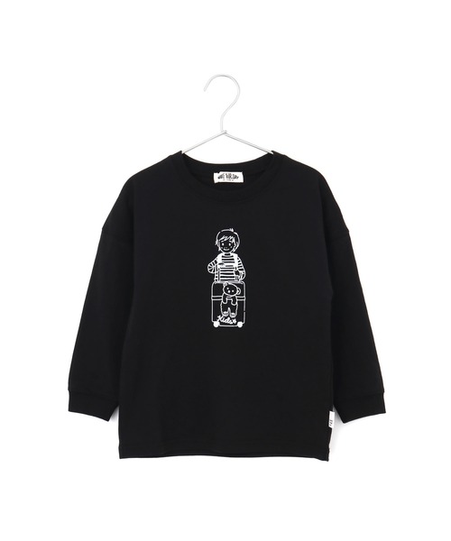 MAKE YOUR DAY（メイクユアデイ）の「おでかけファミリー長袖Tシャツ■80～140cm（Tシャツ/カットソー・キッズ・ベージュ/ブラック/オフホワイト・140/110/90/100/80/130/120）」の4枚目の写真