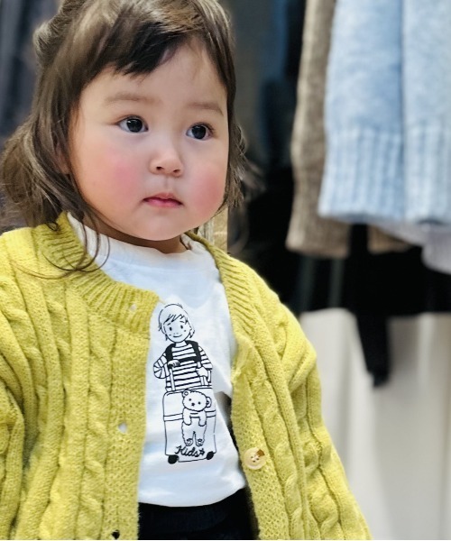 MAKE YOUR DAY（メイクユアデイ）の「おでかけファミリー長袖Tシャツ■80～140cm（Tシャツ/カットソー・キッズ・ベージュ/ブラック/オフホワイト・140/110/90/100/80/130/120）」の6枚目の写真