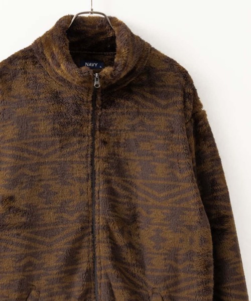 NAVY(ネイビー)の「NAVY 温℃ シャギーフリーススタンドジップブルゾン(ブルゾン・メンズ・ブラウン系1/ベージュ/グレー/カーキ系1/ネイビー/ネイビー系1/グレー系1/チャコールグレー・XL/M/L)」の5枚目の写真