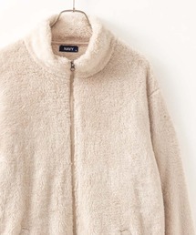 NAVY 温℃ シャギーフリーススタンドジップブルゾン