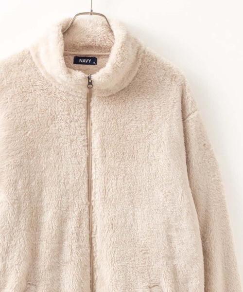 NAVY(ネイビー)の「NAVY 温℃ シャギーフリーススタンドジップブルゾン(ブルゾン・メンズ・ブラウン系1/ベージュ/グレー/カーキ系1/ネイビー/ネイビー系1/グレー系1/チャコールグレー・XL/M/L)」の6枚目の写真