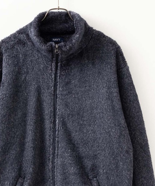 NAVY(ネイビー)の「NAVY 温℃ シャギーフリーススタンドジップブルゾン(ブルゾン・メンズ・ブラウン系1/ベージュ/グレー/カーキ系1/ネイビー/ネイビー系1/グレー系1/チャコールグレー・XL/M/L)」の8枚目の写真