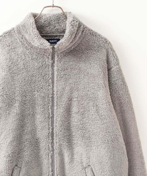 NAVY(ネイビー)の「NAVY 温℃ シャギーフリーススタンドジップブルゾン(ブルゾン・メンズ・ブラウン系1/ベージュ/グレー/カーキ系1/ネイビー/ネイビー系1/グレー系1/チャコールグレー・XL/M/L)」の3枚目の写真