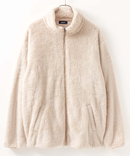 NAVY(ネイビー)の「NAVY 温℃ シャギーフリーススタンドジップブルゾン(ブルゾン・メンズ・ブラウン系1/ベージュ/グレー/カーキ系1/ネイビー/ネイビー系1/グレー系1/チャコールグレー・XL/M/L)」の9枚目の写真
