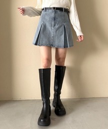 ボックスプリーツミニスカート　1041010030