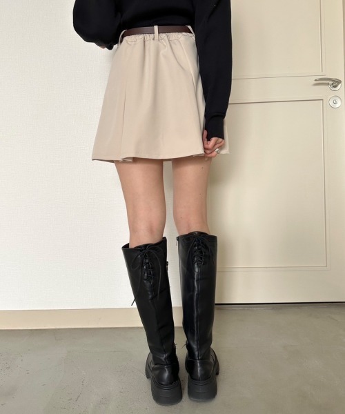 OLIVE des OLIVE(オリーブデオリーブ)の「ボックスプリーツミニスカート 1041010030(スカート・レディース・ケミカルウォッシュ/チャコールグレー/ブラック/アイボリー・FREE)」の10枚目の写真