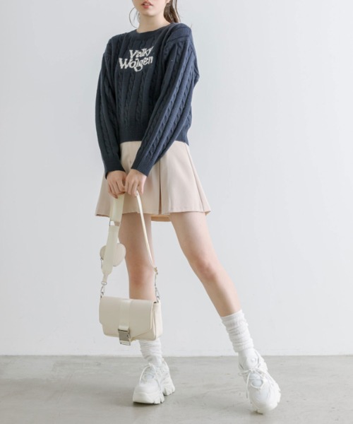 OLIVE des OLIVE(オリーブデオリーブ)の「ボックスプリーツミニスカート 1041010030(スカート・レディース・ケミカルウォッシュ/チャコールグレー/ブラック/アイボリー・FREE)」の15枚目の写真