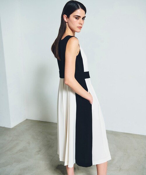 グレースコンチネンタル　バイカラー　ラインドレス　ワンピース　5.2万円 セール】ラインバイカラードレス（ワンピース）｜GRACE CONTINENTAL