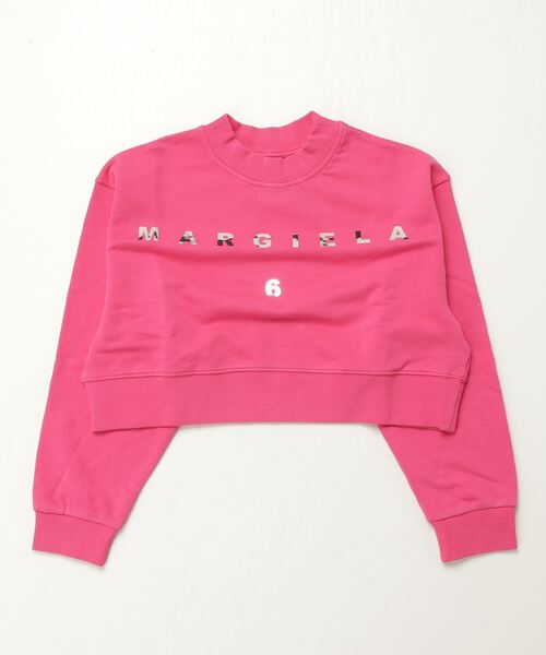 MM6 Maison Margiela（ｴﾑｴﾑｼｯｸｽ ﾒｿﾞﾝ ﾏﾙｼﾞｪﾗ）の「MM6 Maison Margiela(エムエムシックス メゾン マルジェラ)Kids & Junior ブランドロゴ長袖スウェットプルオーバー（スウェット・キッズ・ライトグリーン/ピンク・12Y/16Y/14Y）」の5枚目の写真