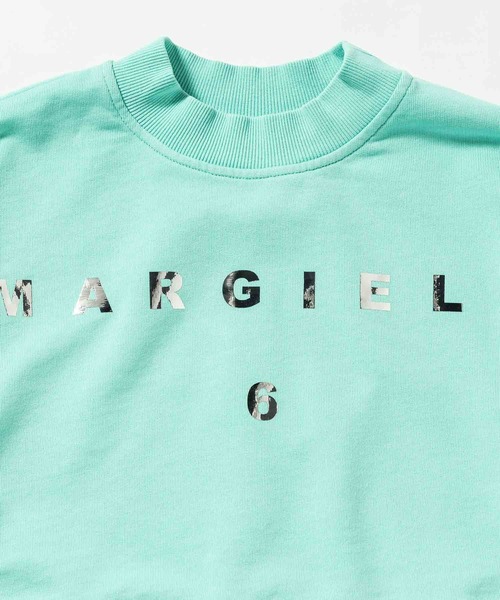 MM6 Maison Margiela（ｴﾑｴﾑｼｯｸｽ ﾒｿﾞﾝ ﾏﾙｼﾞｪﾗ）の「MM6 Maison Margiela(エムエムシックス メゾン マルジェラ)Kids & Junior ブランドロゴ長袖スウェットプルオーバー（スウェット・キッズ・ライトグリーン/ピンク・12Y/16Y/14Y）」の7枚目の写真
