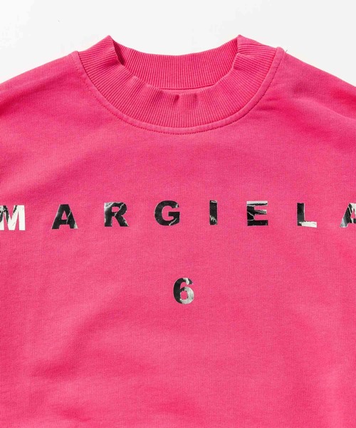 MM6 Maison Margiela（ｴﾑｴﾑｼｯｸｽ ﾒｿﾞﾝ ﾏﾙｼﾞｪﾗ）の「MM6 Maison Margiela(エムエムシックス メゾン マルジェラ)Kids & Junior ブランドロゴ長袖スウェットプルオーバー（スウェット・キッズ・ライトグリーン/ピンク・12Y/16Y/14Y）」の9枚目の写真