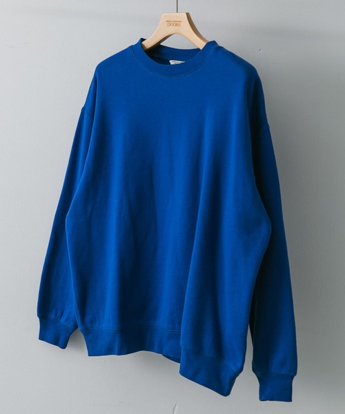 URBAN RESEARCH DOORS（アーバンリサーチドアーズ）の「コットン裏起毛クルーネックスウェット（スウェット・メンズ・ブラック/ブルー/グレー系その他/オレンジ・MEDIUM/X-LARGE/LARGE）」の3枚目の写真
