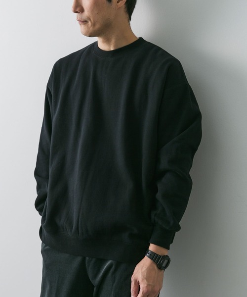 URBAN RESEARCH DOORS（アーバンリサーチドアーズ）の「コットン裏起毛クルーネックスウェット（スウェット・メンズ・ブラック/ブルー/グレー系その他/オレンジ・MEDIUM/X-LARGE/LARGE）」の2枚目の写真