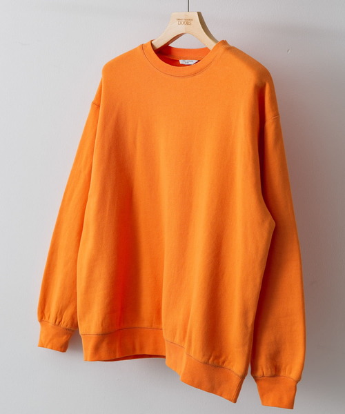 URBAN RESEARCH DOORS（アーバンリサーチドアーズ）の「コットン裏起毛クルーネックスウェット（スウェット・メンズ・ブラック/ブルー/グレー系その他/オレンジ・MEDIUM/X-LARGE/LARGE）」の5枚目の写真