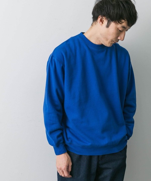 URBAN RESEARCH DOORS（アーバンリサーチドアーズ）の「コットン裏起毛クルーネックスウェット（スウェット・メンズ・ブラック/ブルー/グレー系その他/オレンジ・MEDIUM/X-LARGE/LARGE）」の16枚目の写真