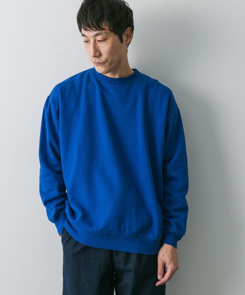 URBAN RESEARCH DOORS（アーバンリサーチドアーズ）の「コットン裏起毛クルーネックスウェット（スウェット・メンズ・ブラック/ブルー/グレー系その他/オレンジ・MEDIUM/X-LARGE/LARGE）」の20枚目の写真