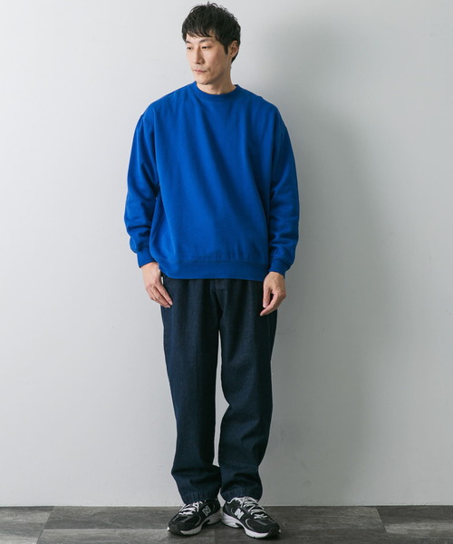 URBAN RESEARCH DOORS（アーバンリサーチドアーズ）の「コットン裏起毛クルーネックスウェット（スウェット・メンズ・ブラック/ブルー/グレー系その他/オレンジ・MEDIUM/X-LARGE/LARGE）」の21枚目の写真