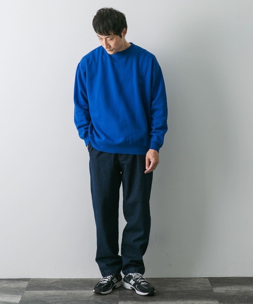 URBAN RESEARCH DOORS（アーバンリサーチドアーズ）の「コットン裏起毛クルーネックスウェット（スウェット・メンズ・ブラック/ブルー/グレー系その他/オレンジ・MEDIUM/X-LARGE/LARGE）」の22枚目の写真