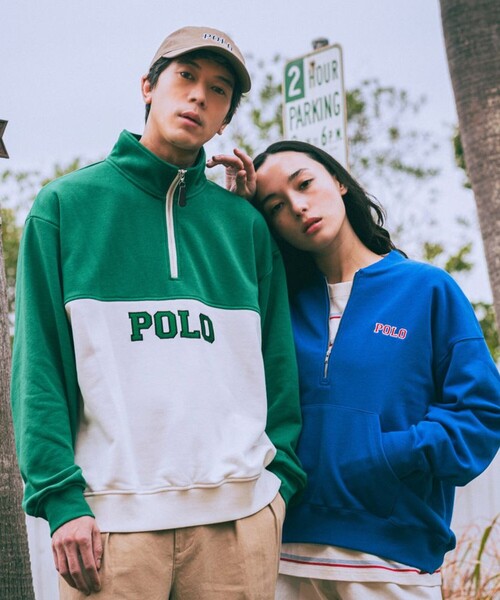 POLO BCS（ポロ ビーシーエス）の「POLO BCS(ポロ・ビーシーエス)別注スタンドハーフジップスウェットプルオーバー（スウェット・メンズ・ダークグリーン/ネイビー・M/L/XL）」の19枚目の写真