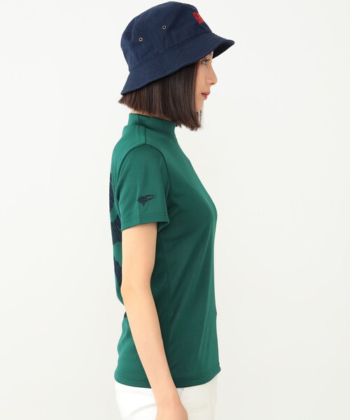 「BEAMS GOLF」 半袖カットソー LARGE ブルー レディース BEAMS GOLF 「BEAMS GOLF」 半袖カットソー LARGE ブルー