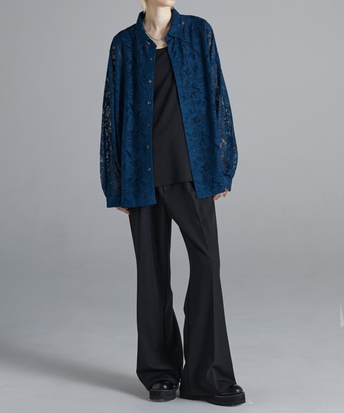 Loose/ルース（ルース）の「シアールーズペイズリーシャツ（シャツ/ブラウス・メンズ・ダークブルー/ホワイト/ブラック/オフホワイト/チャコールグレー/グレイッシュブルー・XS/S/M/L）」の14枚目の写真