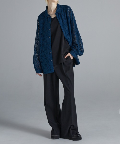 Loose/ルース（ルース）の「シアールーズペイズリーシャツ（シャツ/ブラウス・メンズ・ダークブルー/ホワイト/ブラック/オフホワイト/チャコールグレー/グレイッシュブルー・XS/S/M/L）」の16枚目の写真