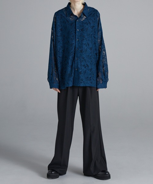 Loose/ルース（ルース）の「シアールーズペイズリーシャツ（シャツ/ブラウス・メンズ・ダークブルー/ホワイト/ブラック/オフホワイト/チャコールグレー/グレイッシュブルー・XS/S/M/L）」の18枚目の写真