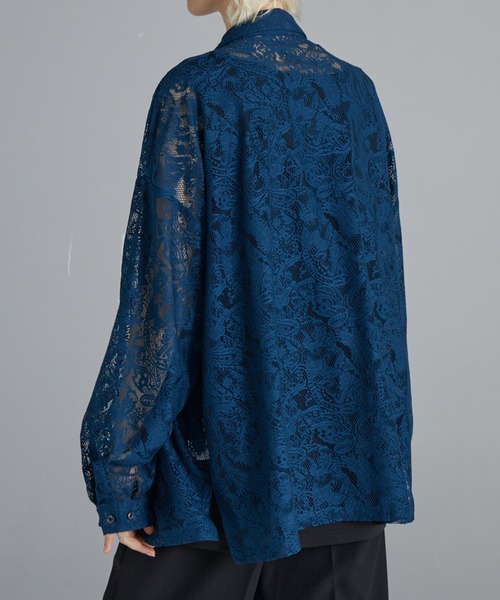 Loose/ルース（ルース）の「シアールーズペイズリーシャツ（シャツ/ブラウス・メンズ・ダークブルー/ホワイト/ブラック/オフホワイト/チャコールグレー/グレイッシュブルー・XS/S/M/L）」の11枚目の写真