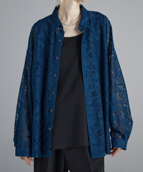 Loose/ルース（ルース）の「シアールーズペイズリーシャツ（シャツ/ブラウス・メンズ・ダークブルー/ホワイト/ブラック/オフホワイト/チャコールグレー/グレイッシュブルー・XS/S/M/L）」の12枚目の写真