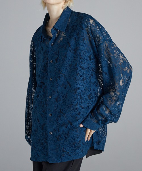 Loose/ルース（ルース）の「シアールーズペイズリーシャツ（シャツ/ブラウス・メンズ・ダークブルー/ホワイト/ブラック/オフホワイト/チャコールグレー/グレイッシュブルー・XS/S/M/L）」の13枚目の写真