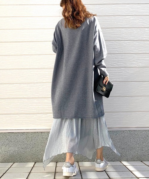 Q（キュー）の「オーバーロゴニット（ニット/セーター・レディース・ピンク/ライトグレー/ブラック・MEDIUM）」の16枚目の写真