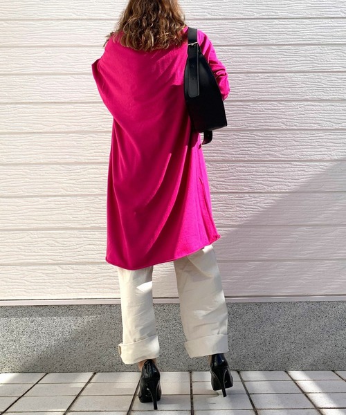 Q（キュー）の「オーバーロゴニット（ニット/セーター・レディース・ピンク/ライトグレー/ブラック・MEDIUM）」の18枚目の写真