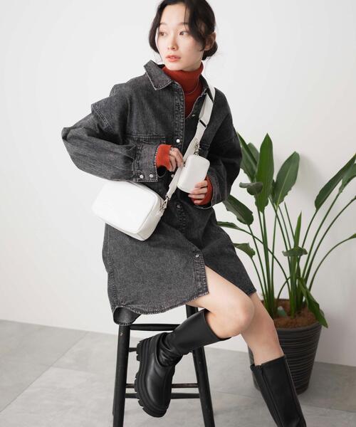 WEGO（ウィゴー）の「WEGO/ポーチ付きスクエアショルダー（ショルダーバッグ・レディース・ブラック/ホワイト/シルバー/ブラック系その他/その他2/その他1・FREE）」の11枚目の写真